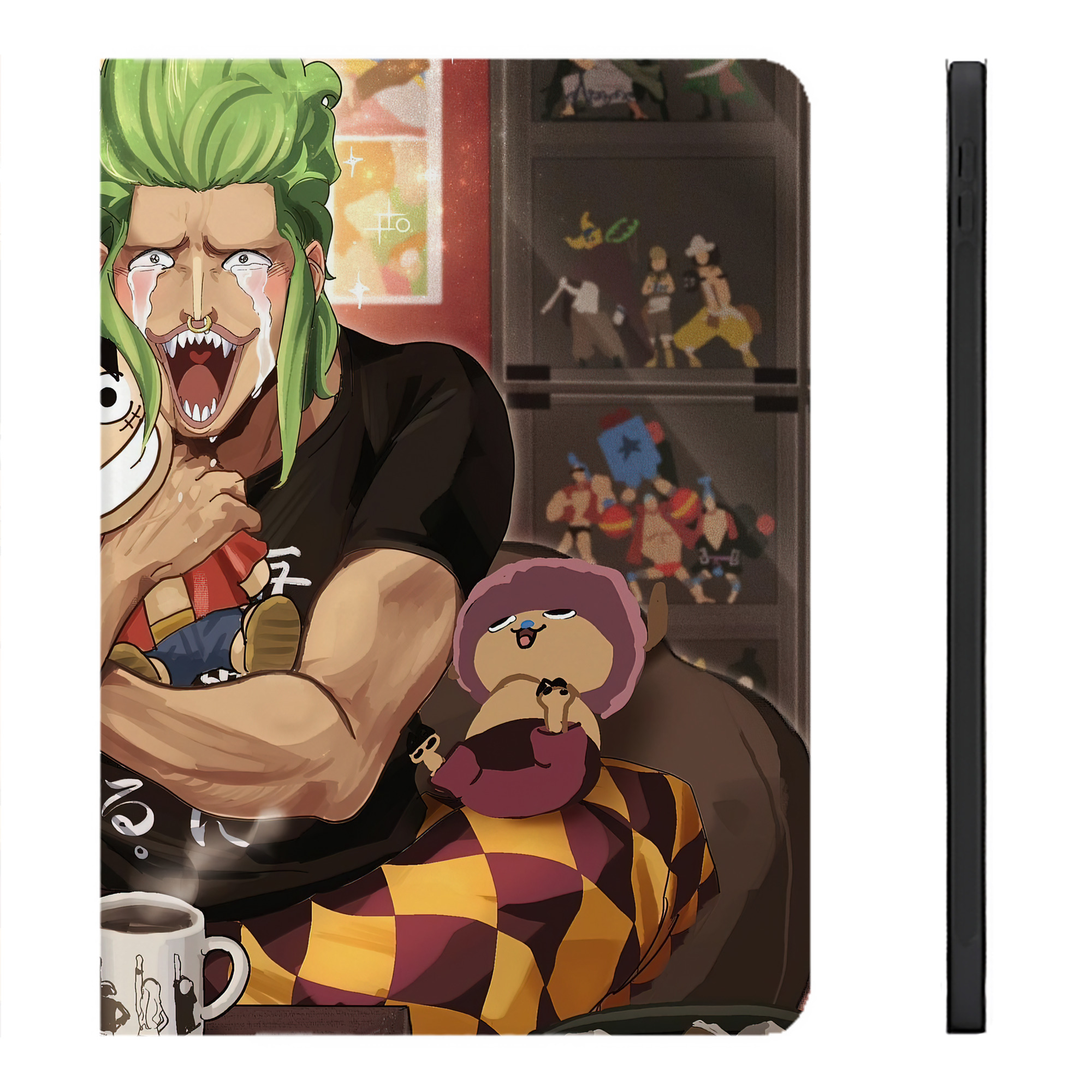 （画像用） ワンピース ONE PIECE IPadケース ペンホルダー付き ブックスタイルデザイン